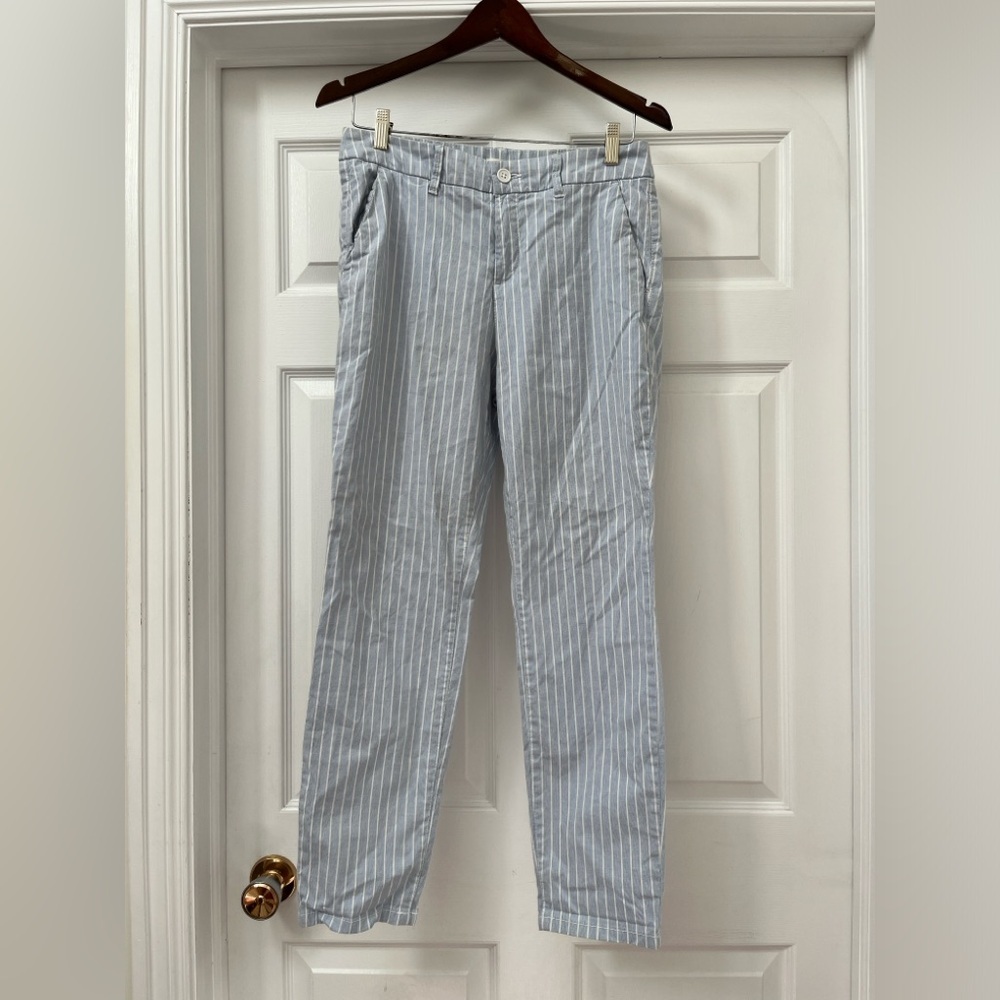 H&M blue and white striped pants. Size 6
